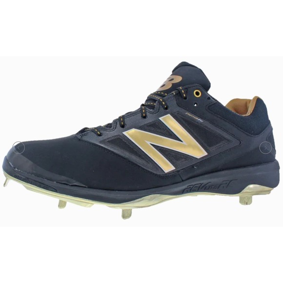 New Balance Fantom Fit REV Lite Steel Baseball Cleats Black Gold NIB - Size‎ 16 - Picture 2 of 13